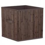Natural Bamboo Storage Basket – Dark Brown – 310mm – Contemporary