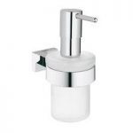 Grohe – Essentials Cube Bathroom Soap Dispenser & Holder – Chrome – Square