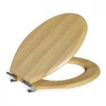 Soft Close Toilet Seat – Oak Effect – Traditional – Adjustable Hinges