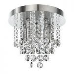 Flush Bathroom Ceiling Light – 330mm – Chrome Glass Finish – Traditional – Lenah