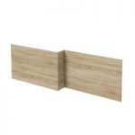 Arden Oak Boston Shower Bath Front Panel – L Shape – Wooden – 1700mm