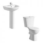 Toilet & Basin Suite – Closed Couple Toilet – Full Pedestal Basin – Clarity