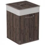 Natural Bamboo Laundry Basket – Square – 62 Litre – Dark Brown – Contemporary