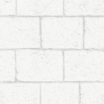 Breezeblock White Wallpaper – Kitchen & Bathroom – 10 Metre Roll – Graham & Brown
