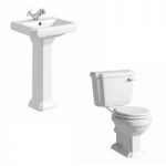The Bath Co. Dulwich Toilet & Basin Suite – Traditional – 500mm – White Seat