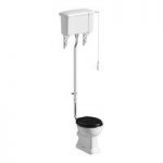 Camberley High Level Toilet – Black Soft Close Seat – Traditional – The Bath Co