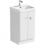 Mode Ellis Compact Vanity Unit – 450mm Basin – White – Freestanding – Contemporary