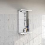 Illuminated Bathroom Mirror – White – 410mm – With Lights – Sienna