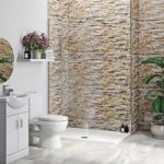 Multipanel Economy Rustick Brick Double Shower Wall Panel Pack – 10mm PVC