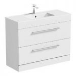 Vanity Drawer Unit – 1000mm Basin – White – Contemporary – Chamonix