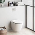 Harrison Rimless Wall Hung Toilet – Slimline Seat – White