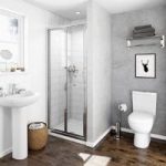 Clarity Bifold 900mm Shower Door – Adjustable – Aluminium – 4mm Glass