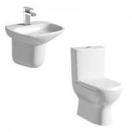 Fairbanks Close Coupled Toilet & Semi Pedestal Basin Suite – Close Coupled – Mode