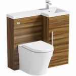 Combination Unit – Walnut – Includes Arte Back to Wall Toilet – Right Handed – Myspace
