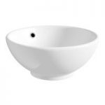 Eden Counter Top Basin – Round – White – With Integral Overflow