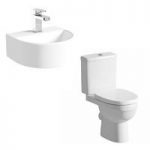 Eden Close Coupled Toilet & Basin Suite – Wall Hung – Cloakroom – White