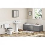 Camberley Bathroom Suite With Straight Bath – Traditional – Grey