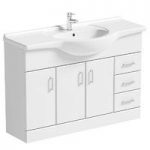 Vanity Unit – White – Floor Standing – Includes Basin – 1200mm – Sienna