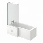 L Shaped Shower Bath – 6mm Glass Screen – Water Saving – Left Handed – Myspace