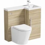 Combination Unit – Oak – Includes Arte Back to Wall Toilet – Right Handed – Myspace