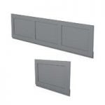 Camberley Wooden Bath Panel Pack – Grey – Traditional – The Bath Co