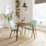Ernest Oak Table With 2 Chairs – Hadley Green – Contemporary