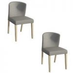 Hudson Oak & Dark Grey Dining Chairs – Contemporary – Solid Frame