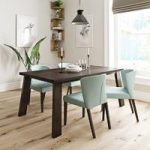 Lincoln Walnut Dining Table With 4 Chairs – Hudson Green – Contemporary