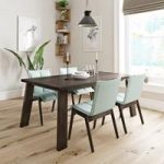 Lincoln Walnut Dining Table With 4 Chairs – Hadley Green – Contemporary