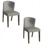 Hudson Walnut & Dark Grey Dining Chairs – Contemporary – Solid Frame