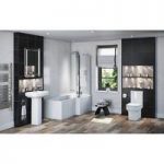 Vermont Bathroom Suite – With Right Handed Boston L Shaped Shower Bath – 1700 x 850