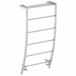 Heated Towel Rail – 1200 x 600mm – Chrome – Contemporary – Curved