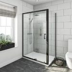 Rectangular Shower Enclosure – Black – 1200 x 800mm – 6mm Glass – Contemporary – Mode