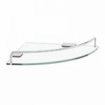 Corner Glass Shelf – Round – Chrome Finish – Options