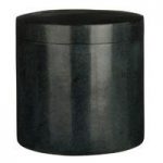 Marble Bathroom Storage Jar – Black – Round – Contemporary