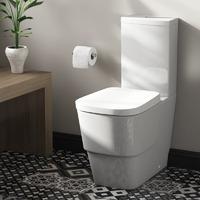 Winchester Close coupled Toilet Suite with White seat and Full Pedestal Basin 600mm The Bath Co