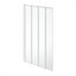 Folding Straight Shower Bath Screen – 4 Panels – 4mm Glass – White – Clarity