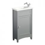 Vanity Unit – Traditional Grey – Floor Standing – Resin Basin – Door – Camberley