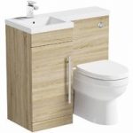 Combination Unit – Oak – Includes Energy Back to Wall Toilet – Left Handed – Myspace