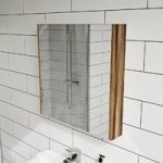 Mirror Cabinet – Walnut Wood – Wall Hung – 2 Door
