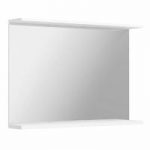 White Bathroom Mirror – 1050mm – Wood Shelf – Florence