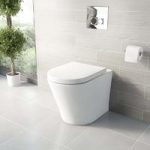 Arte Back To Wall Toilet – Soft Close Seat – Contemporary Curved Design – Mode