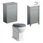 Camberley Cloakroom Furniture Suite – Grey – Traditional
