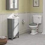 Grey Cloakroom Toilet & Vanity Basin Suite – Close Coupled – Traditional