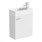 Cloakroom Vanity Unit – Wall Hung – White – 410mm Basin – Contemporary