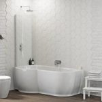 Maine P Shaped Shower Bath – 1700mm – 6mm Shower Screen – Left Handed – Mode