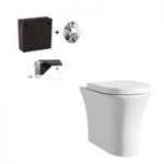 Hardy Rimless Back To Wall Toilet – Concealed Cistern – Soft Close Seat – Mode