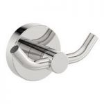 Lunar Bathroom Robe Hook – Chrome – Round Design – Contemporary