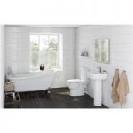 Slipper Bath Bathroom Suite – 1680 x 780mm – White – Traditional – Deco