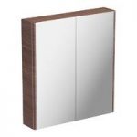 Chestnut Curved Mirror Cabinet – 600mm – Adjustable Internal Shelf – Mode – Sherwood